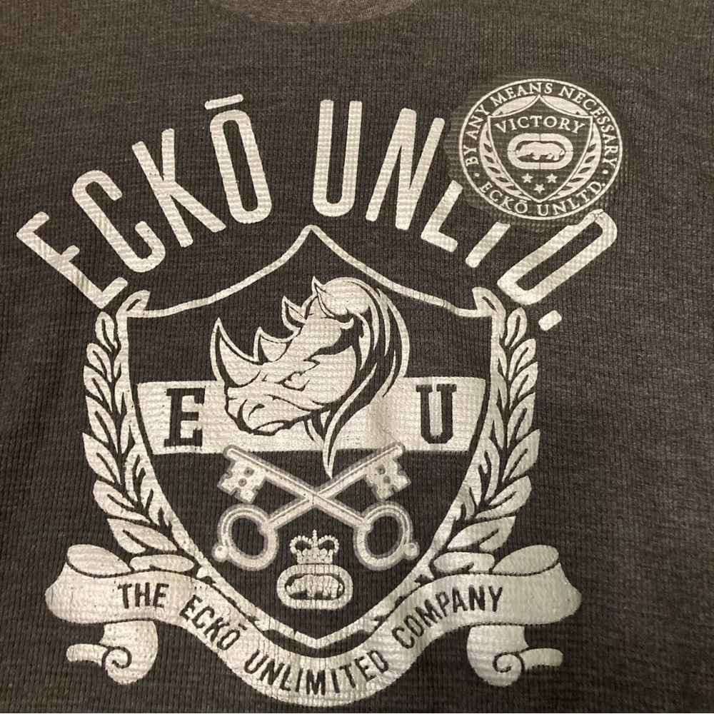 Ecko Unlimited Dark Gray Graphic Tee - Picture 3 of 11